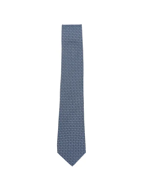 Ferragamo corbata con motivo Chicca Gancini