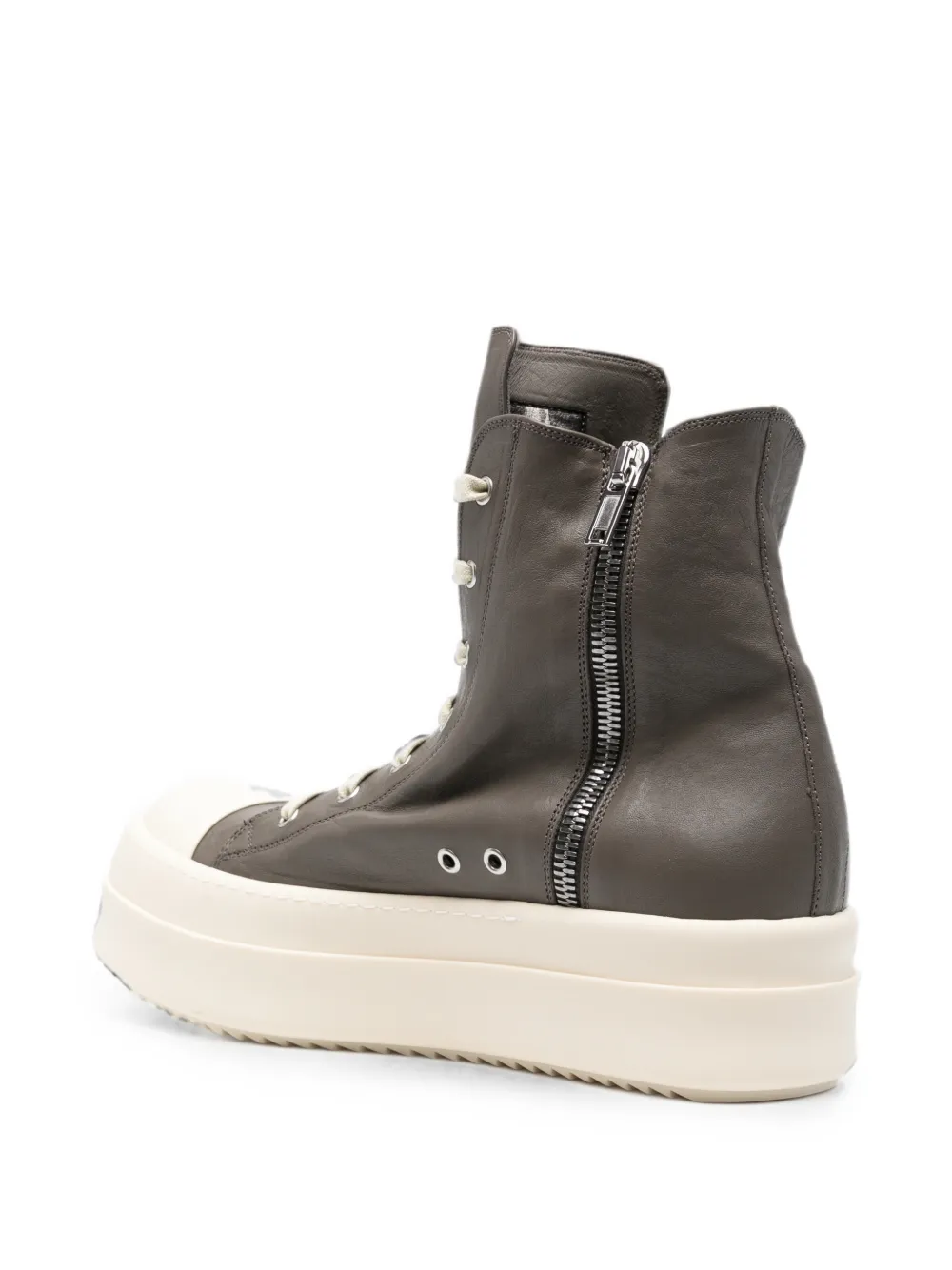 Rick Owens leather hi-top sneakers Grijs