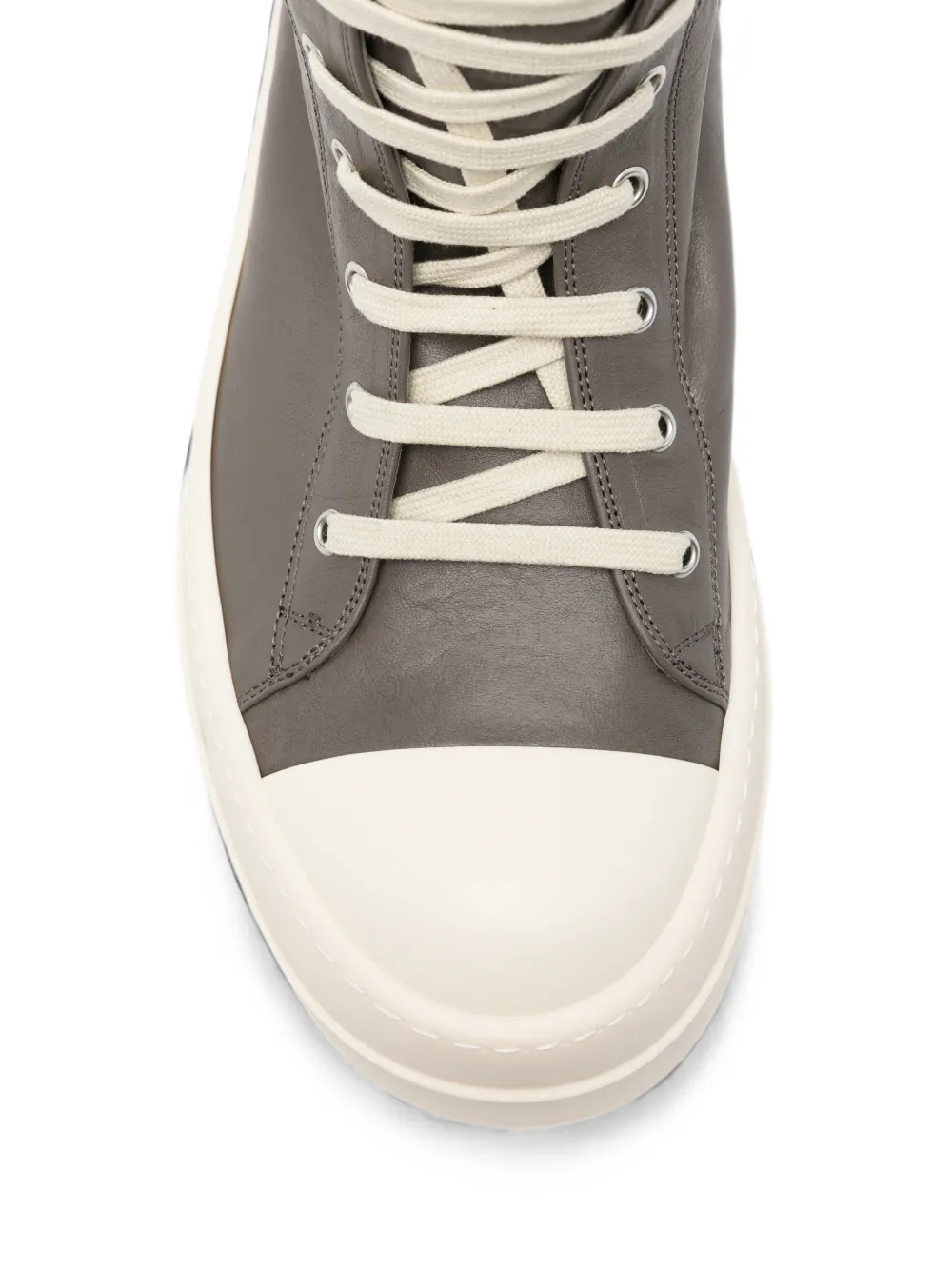 Rick Owens leather hi-top sneakers Grijs