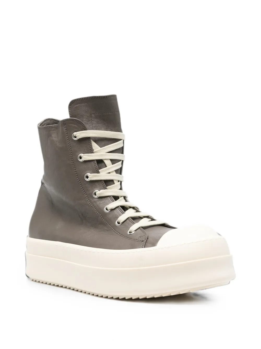 Rick Owens leather hi-top sneakers Grijs