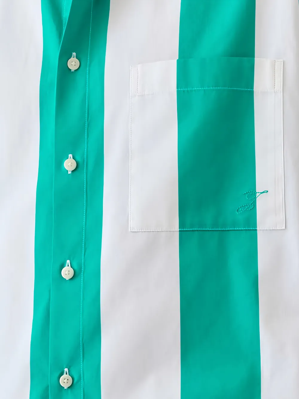 Jacquemus Camargue gestreept overhemd Groen