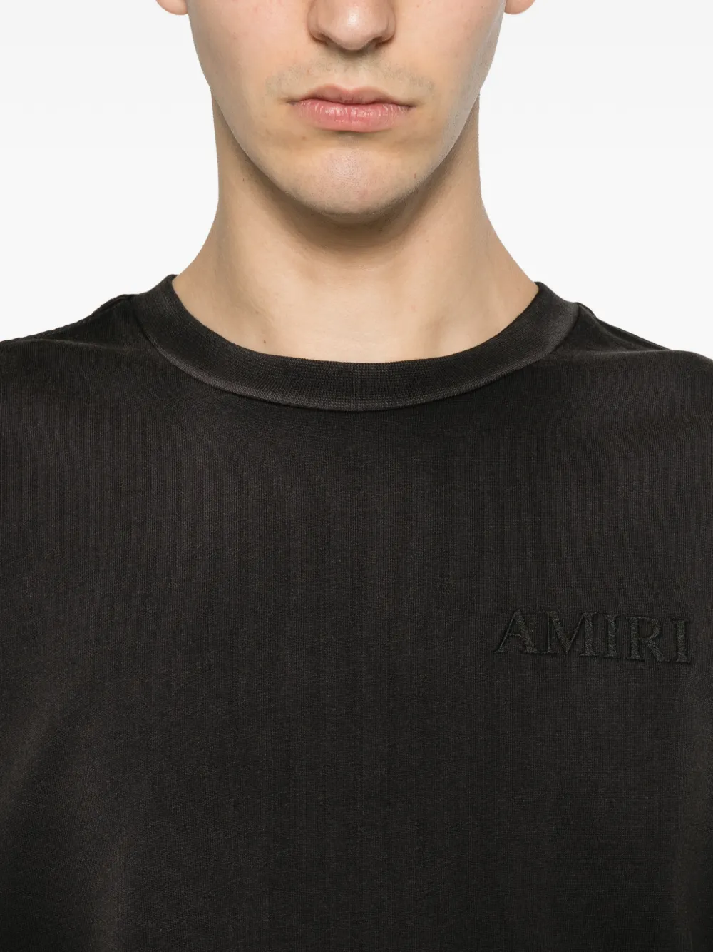 AMIRI T-shirt met geborduurd logo en bandanaprint Zwart