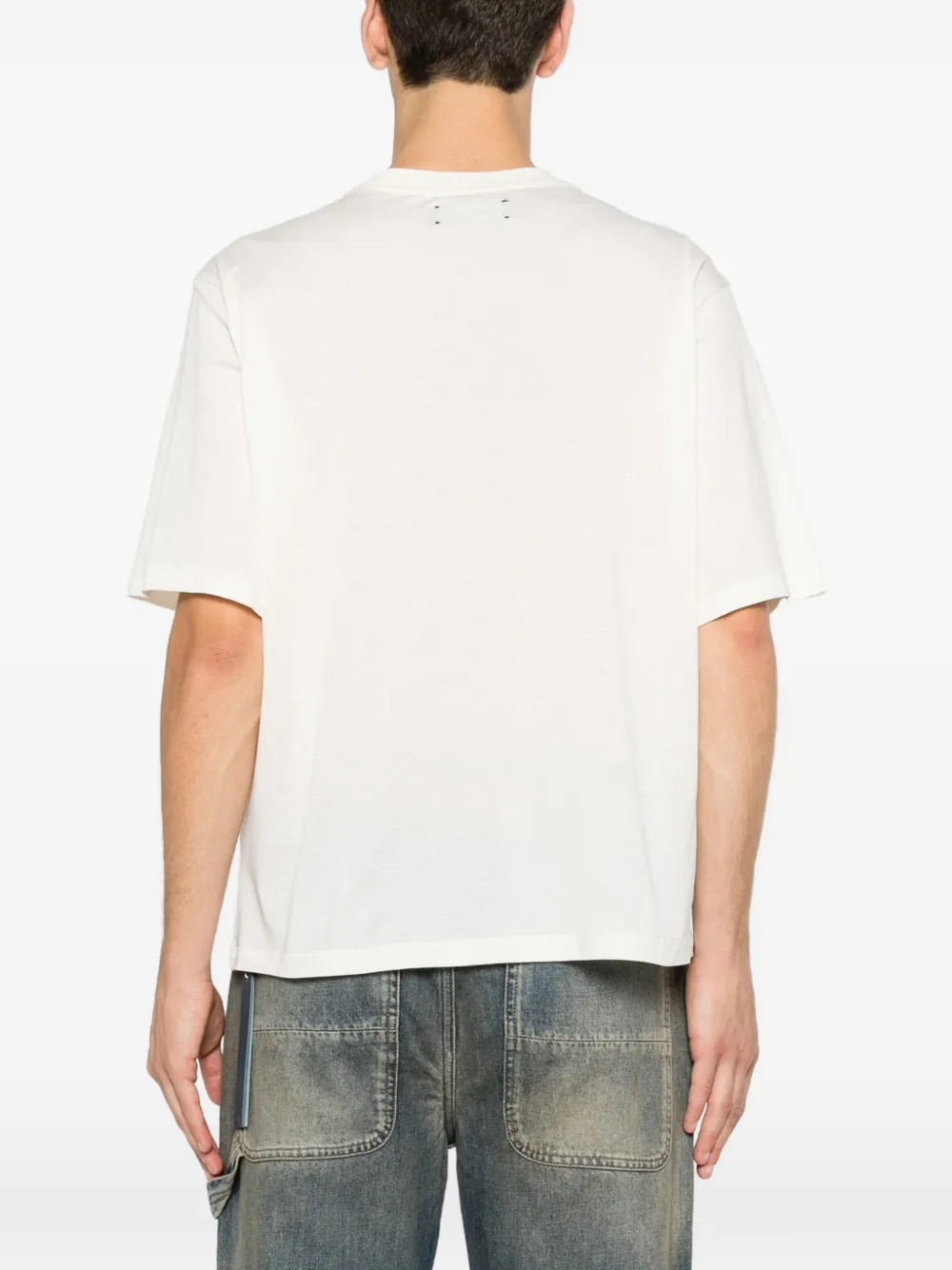 AMIRI T-shirt met logoprint Beige