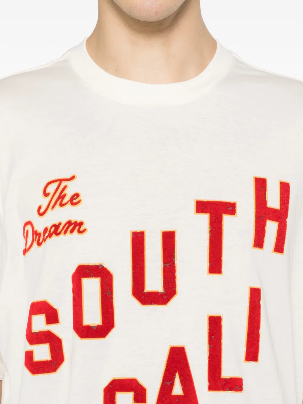 AMIRI T-shirt met logoprint Beige