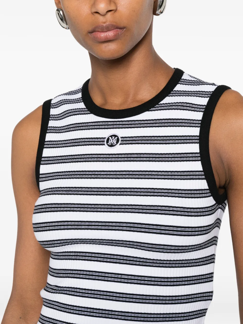 AMIRI Ribgebreide tanktop met strepen Wit