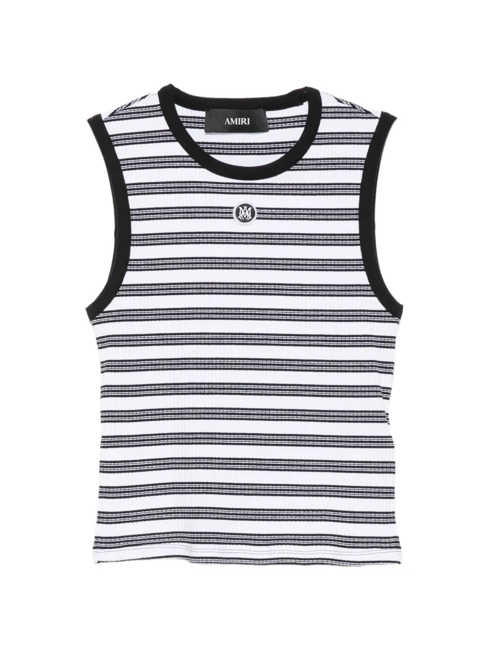 AMIRI striped ribbed-knit tank top - Weiß
