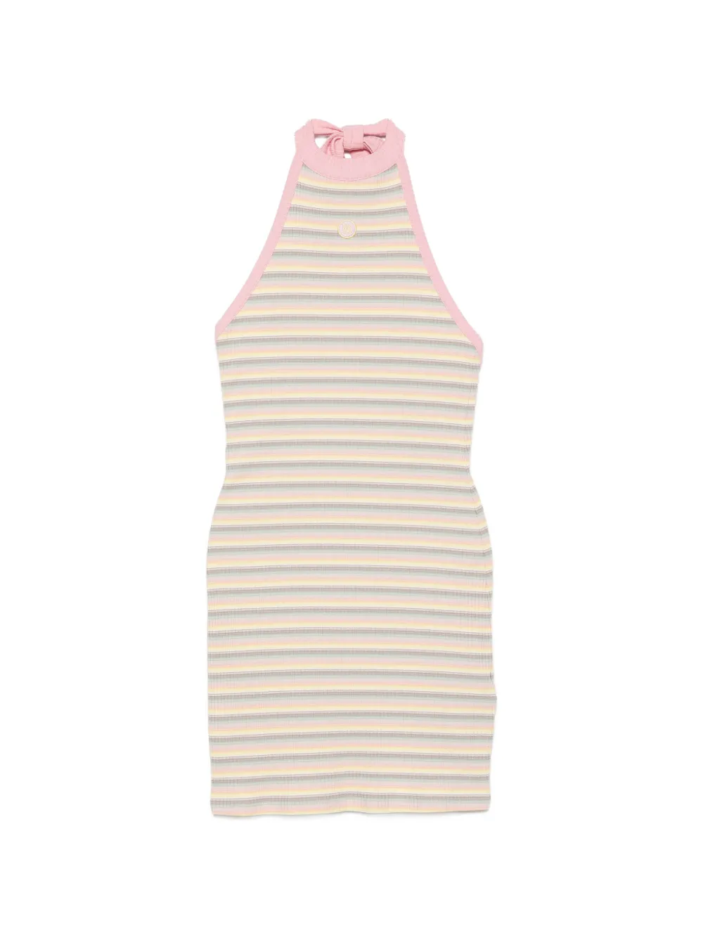 AMIRI striped halterneck mini dress - Rosa