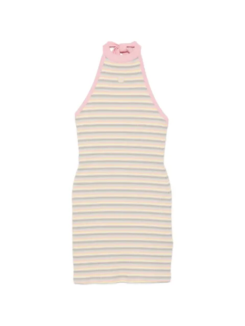 AMIRI striped halterneck mini dress