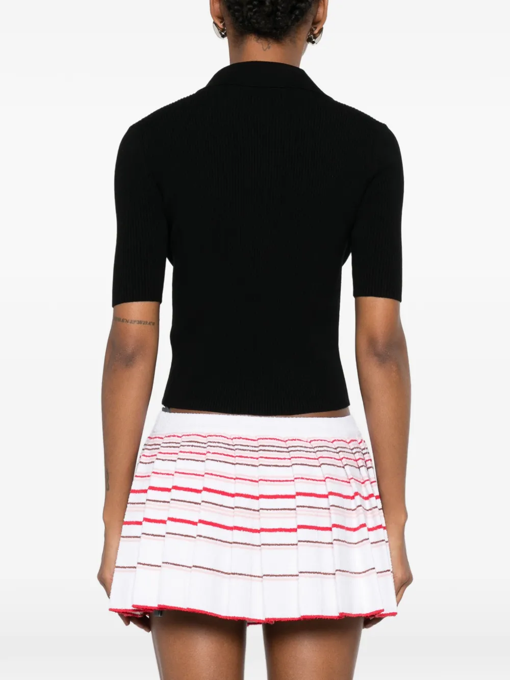 AMIRI T-shirt met geborduurd logo en polokraag Zwart