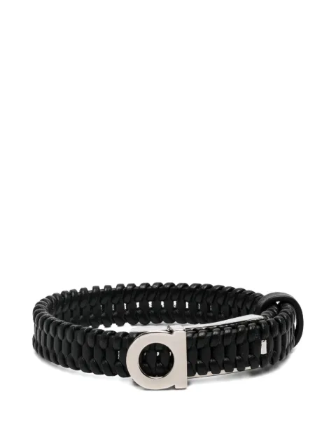 Ferragamo Gancini braided leather bracelet