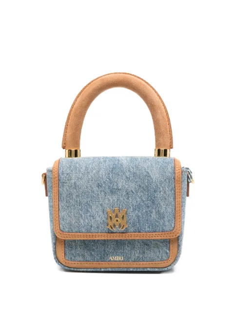AMIRI micro MA-plaque denim tote bag