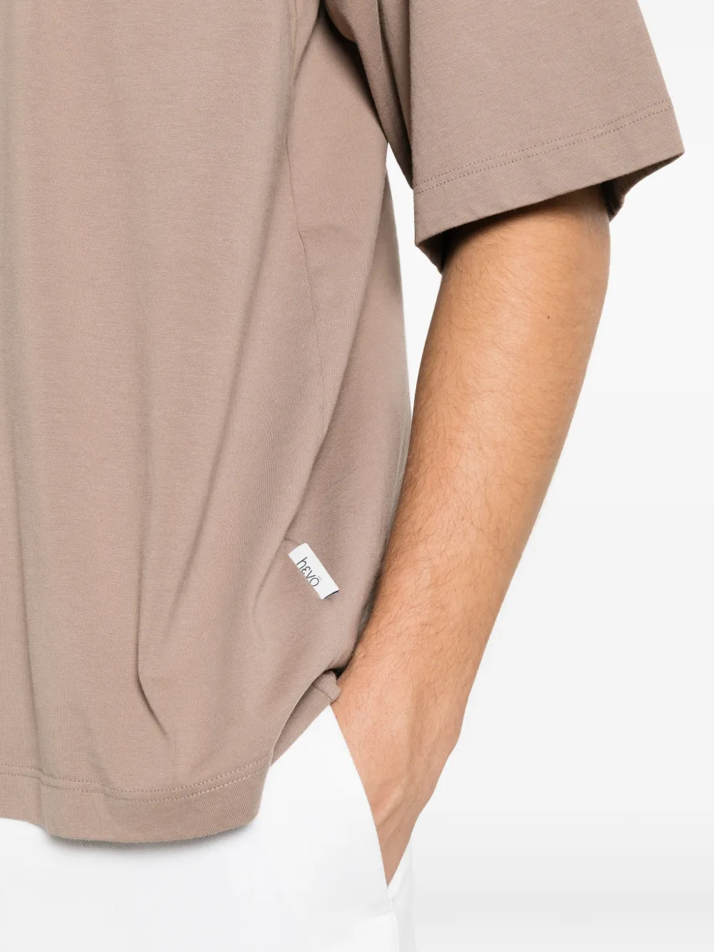 Hevo Poloshirt met korte mouwen Beige