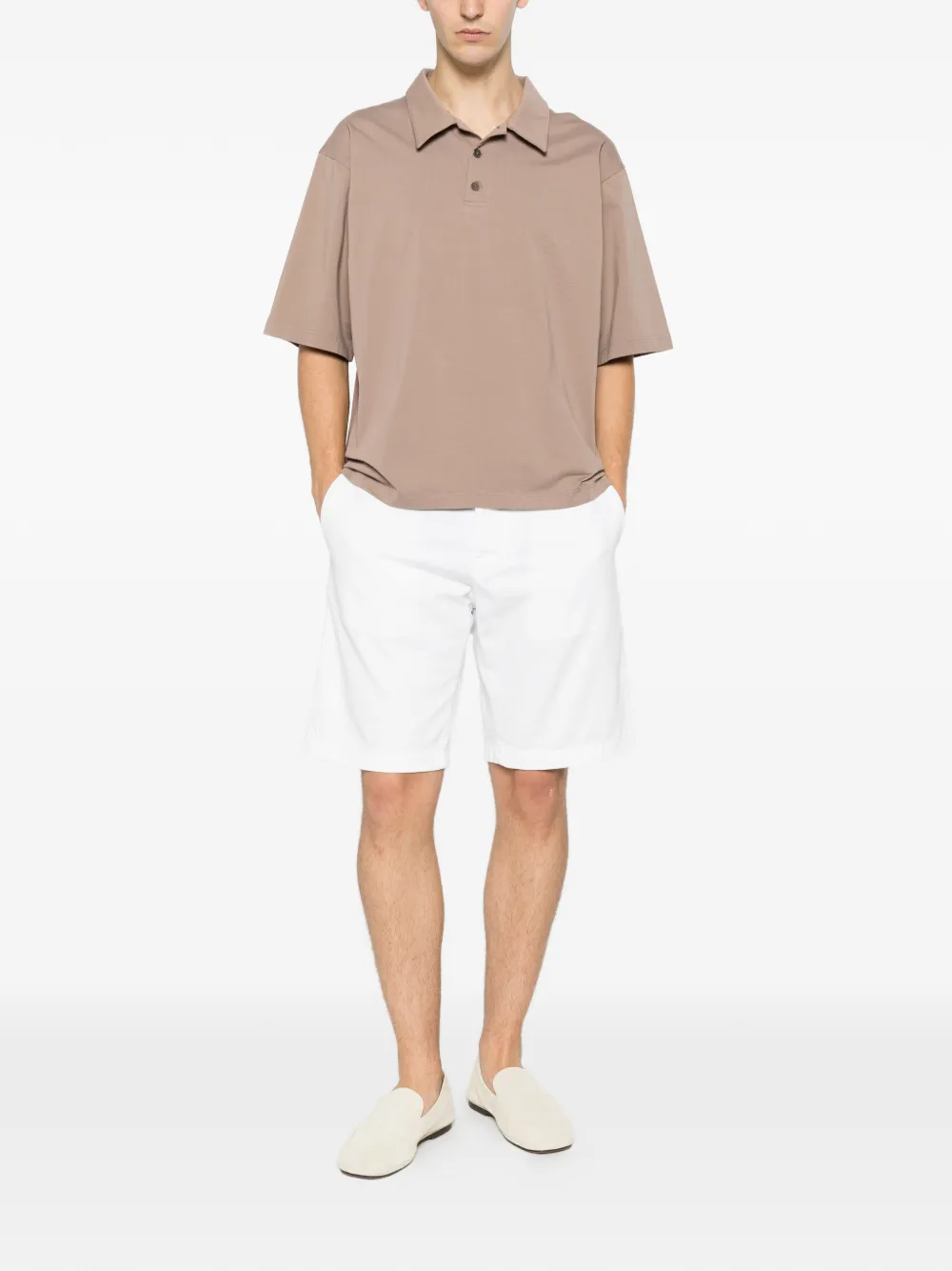 Hevo Poloshirt met korte mouwen Beige