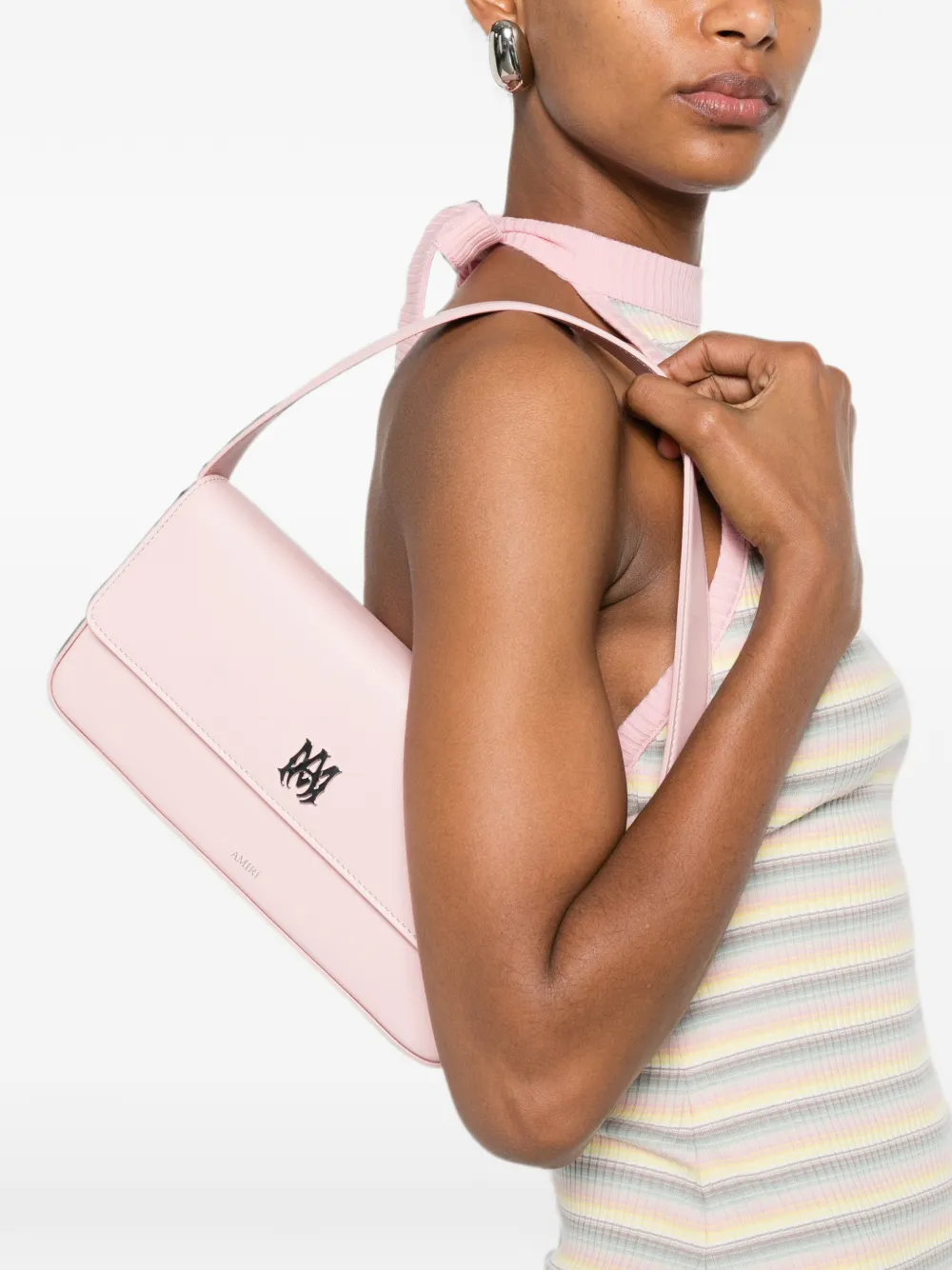 AMIRI MA Millie schoudertas met logoplakkaat Roze