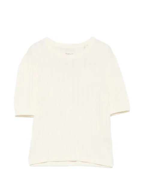 Gant Camiseta de tricô com mangas curtas