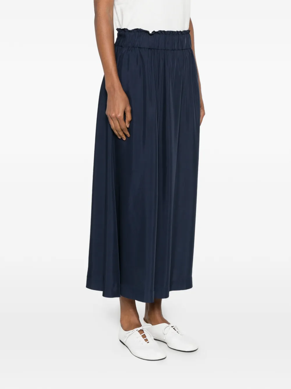 Gant Midi-rok met elastische tailleband Blauw