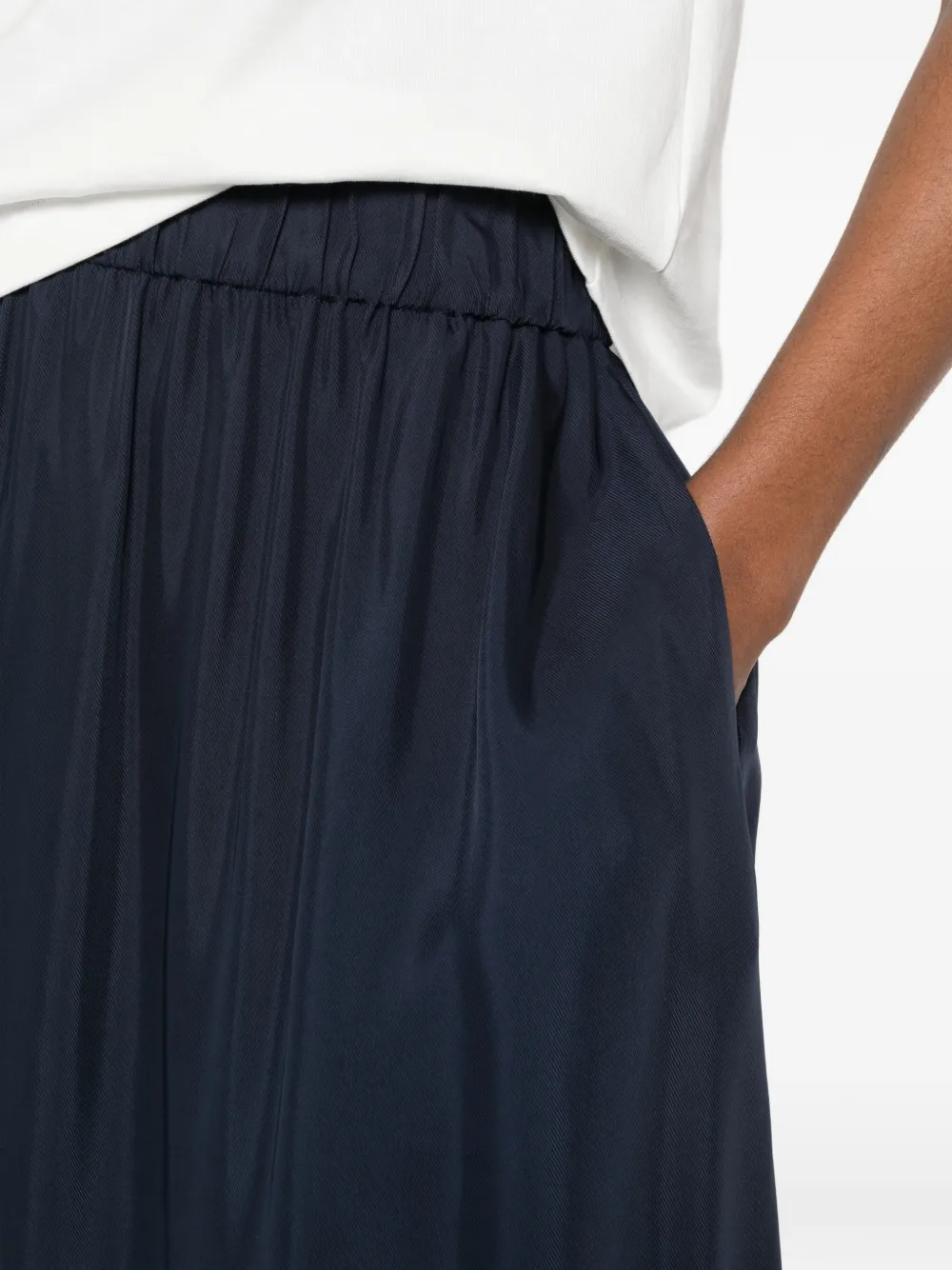 Gant Midi-rok met elastische tailleband Blauw
