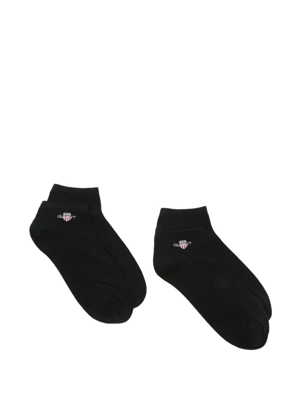 Gant logo-embroidered ankle socks set of two - Nero