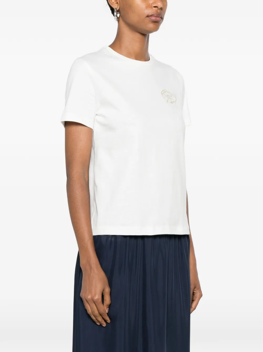 Gant T-shirt met geborduurd logo Wit
