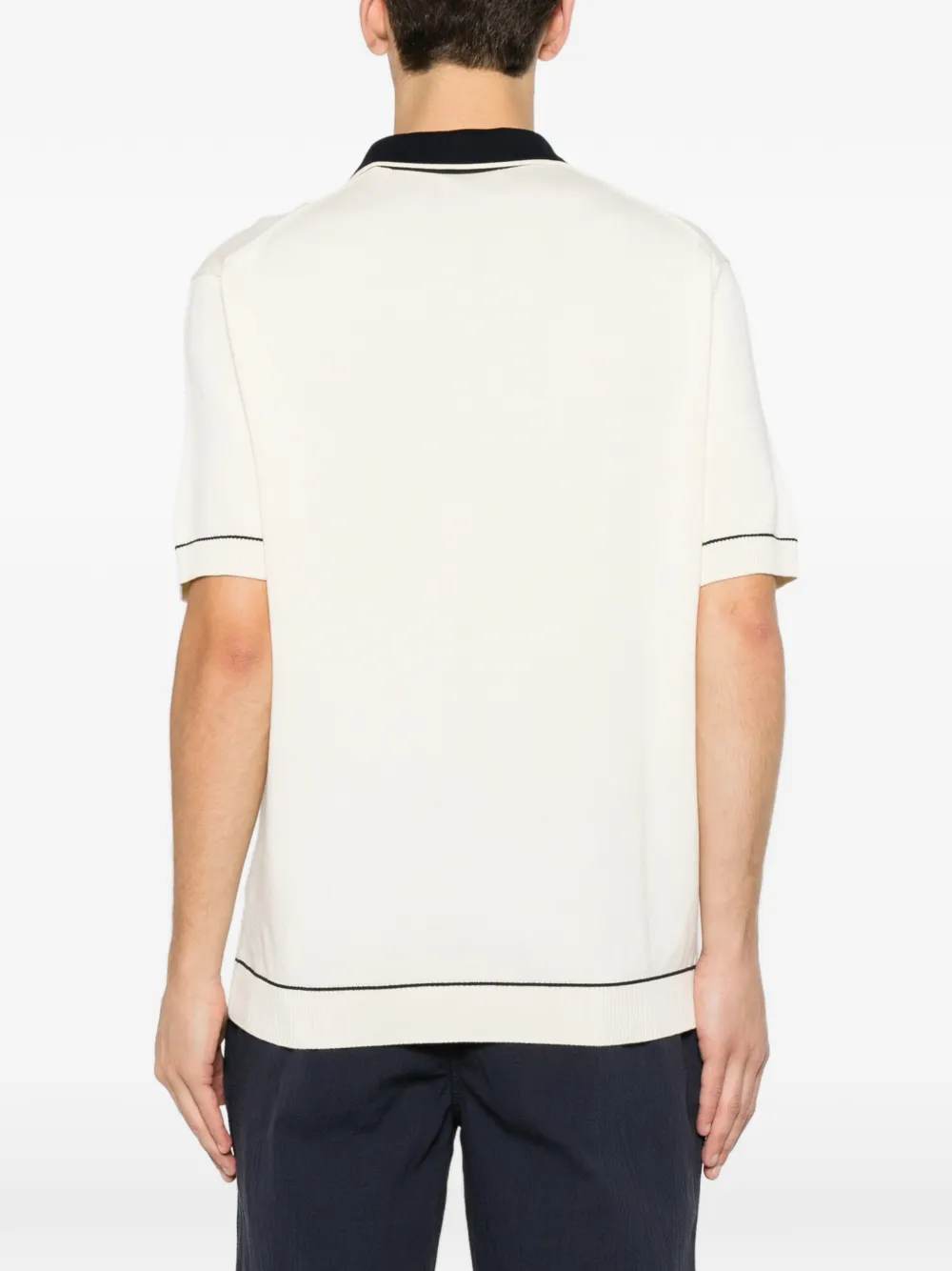 Gant Poloshirt met contrasterende kraag Beige