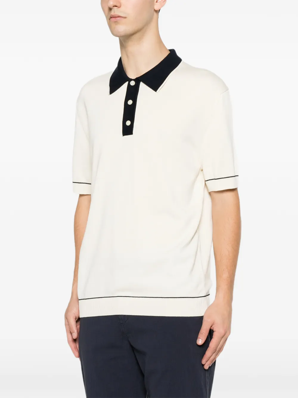 Gant Poloshirt met contrasterende kraag Beige