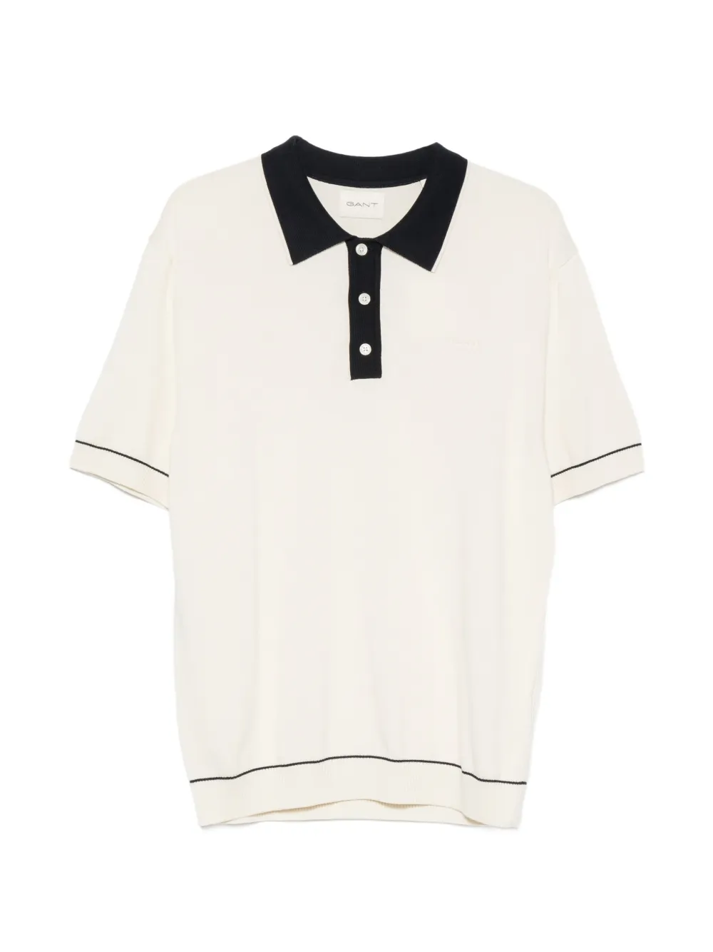 Gant contrast-collar short-sleeved polo shirt - Toni neutri