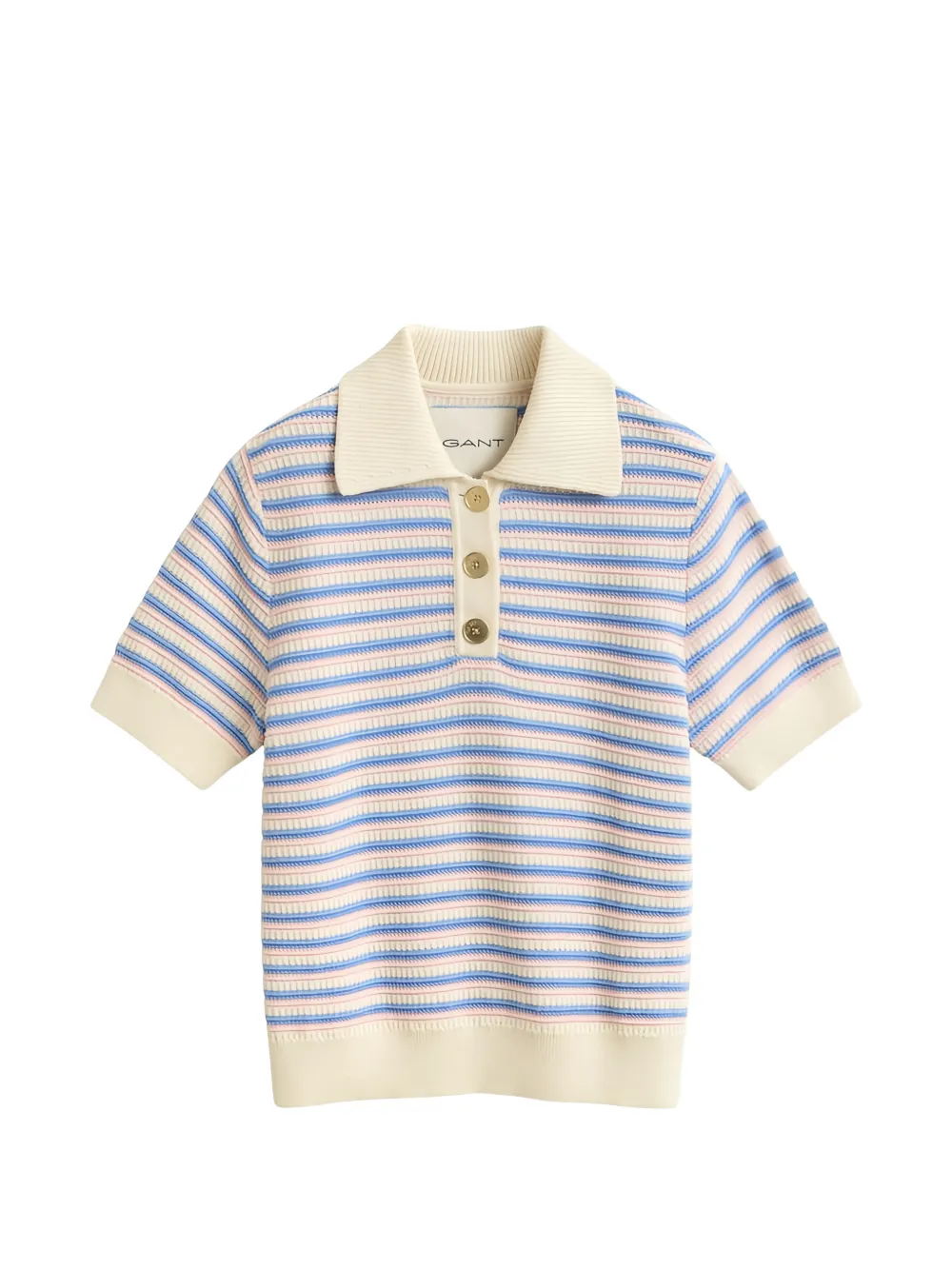 Gant striped short-sleeve polo shirt - Toni neutri
