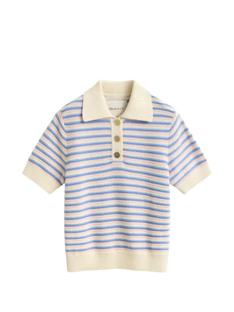 Gant striped short-sleeve polo shirt