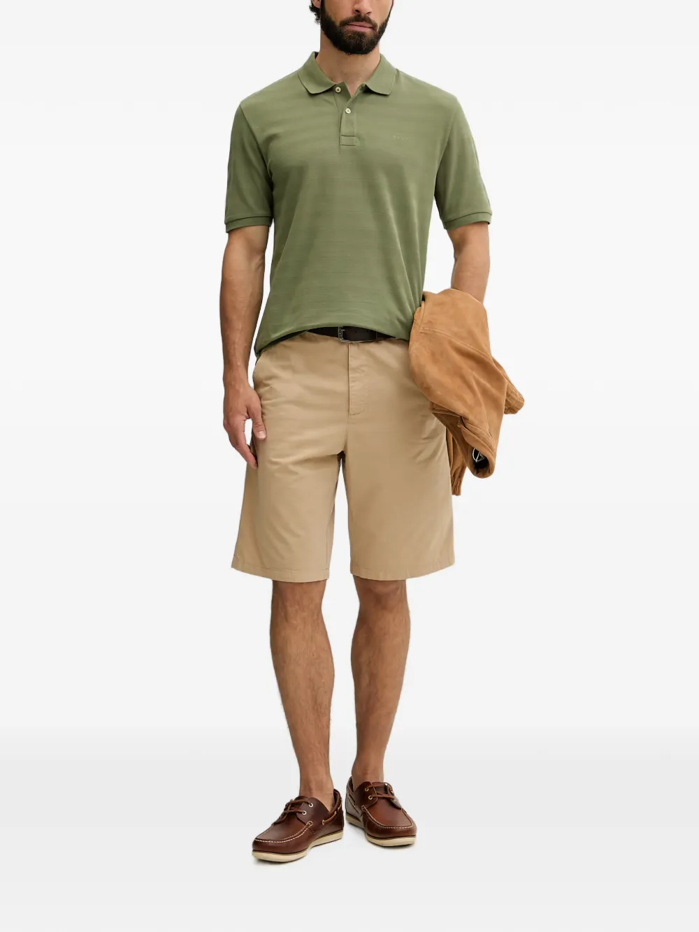 Gant Gestreept poloshirt Groen