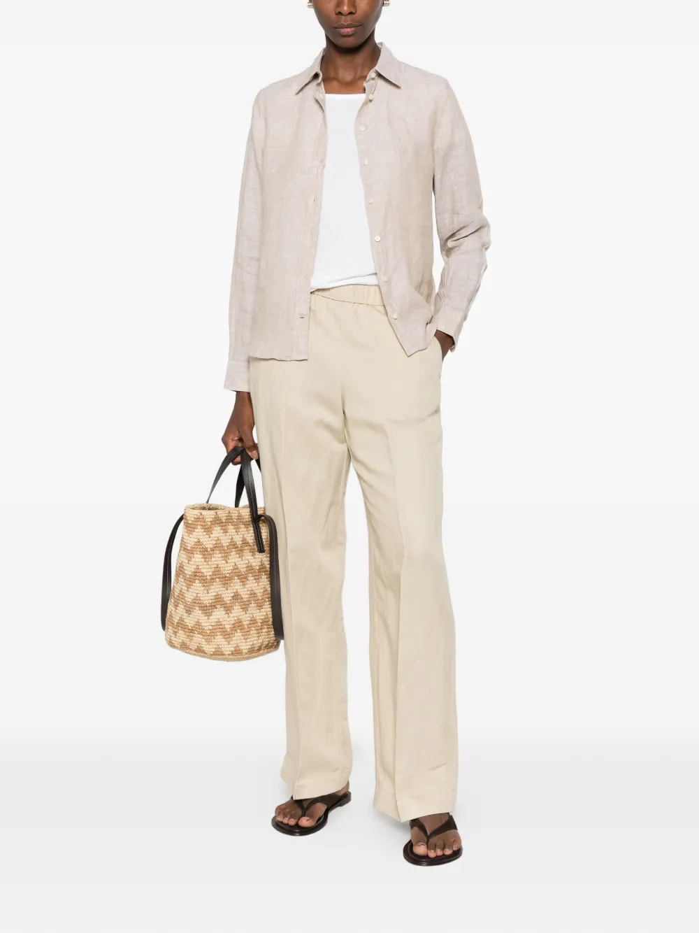 Gant Straight broek Beige