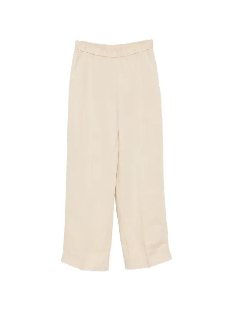 Gant elasticated-waistband straight-leg trousers