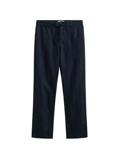 Gant drawstring-waist linen trousers