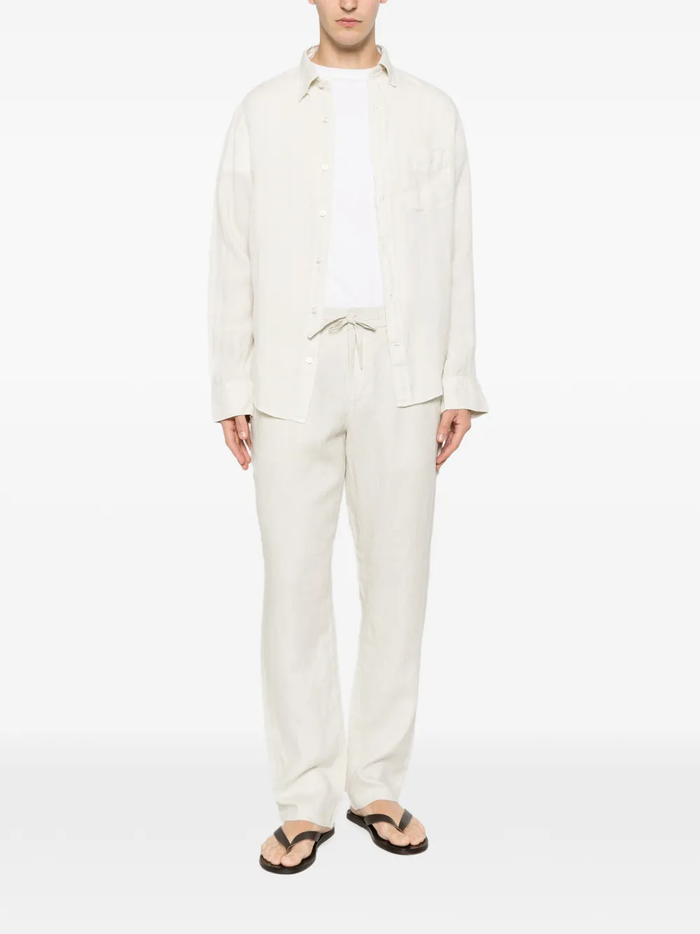 Gant Button-down overhemd met borstzak Beige
