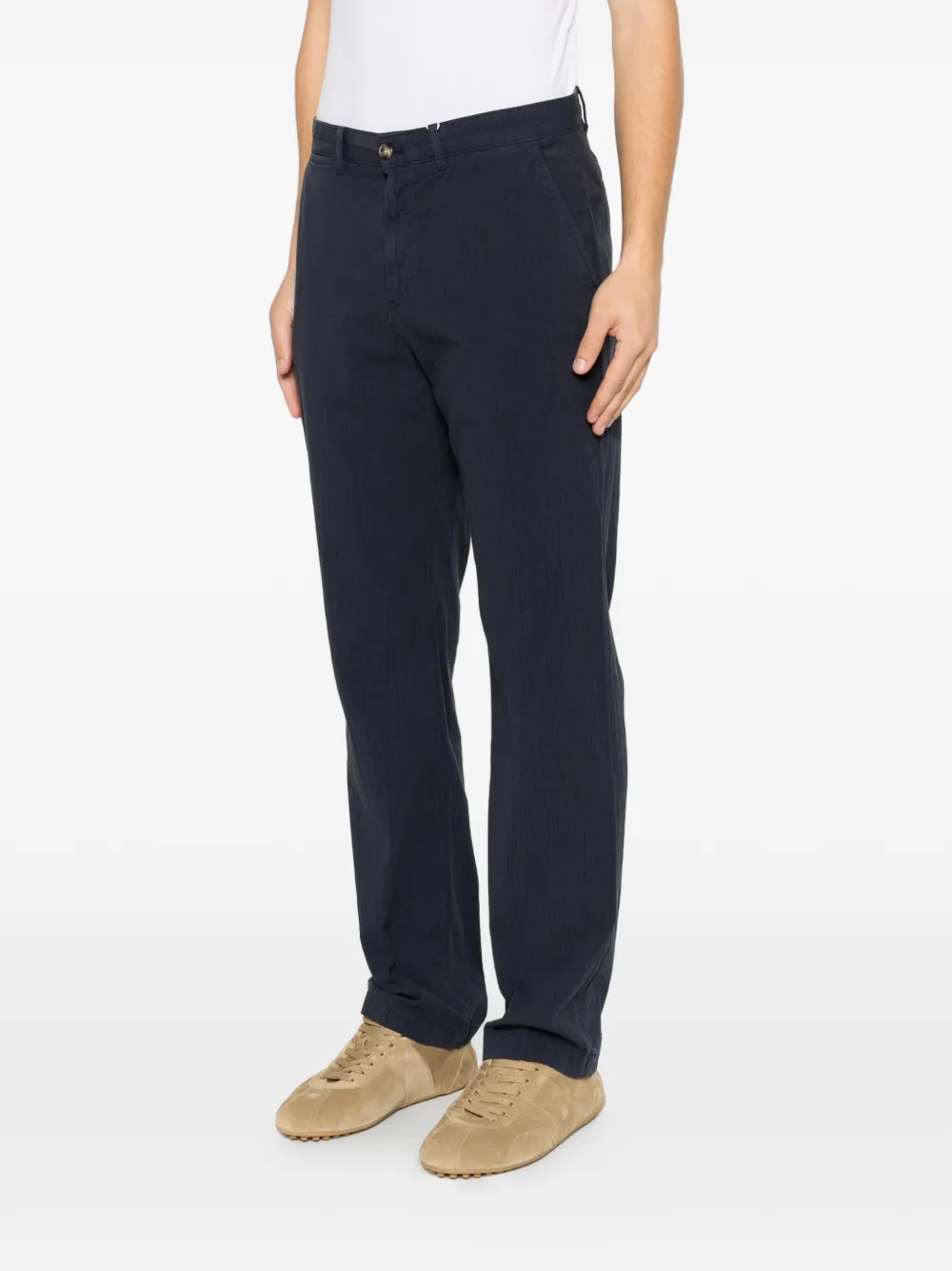 Gant Broek met seersucker-textuur Blauw