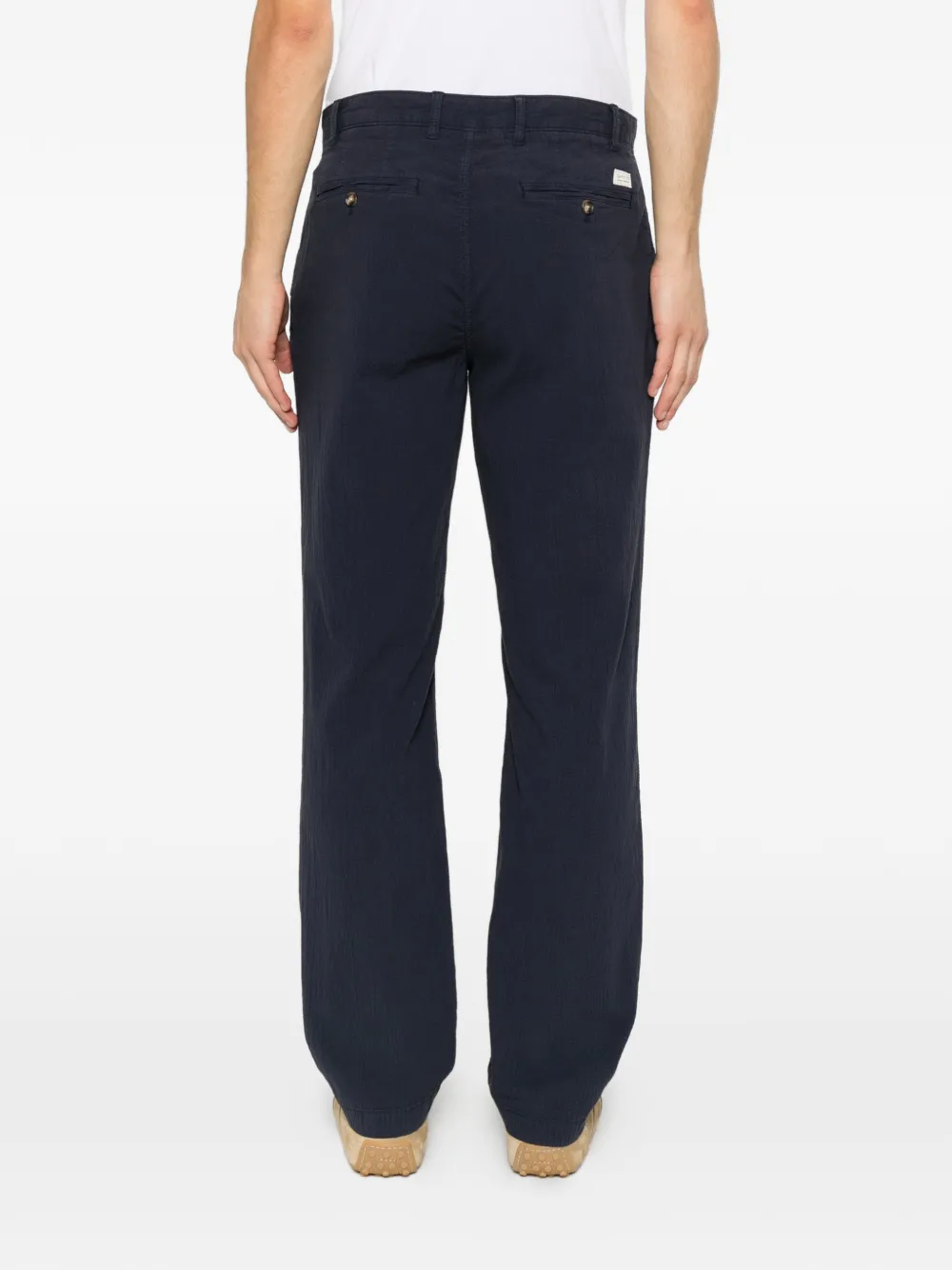 Gant Broek met seersucker-textuur Blauw