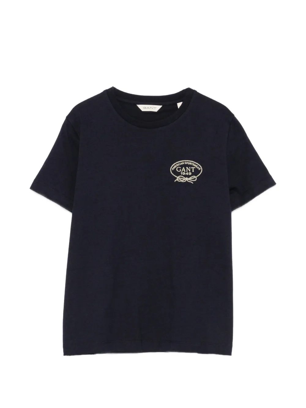 Gant T-Shirt mit Logo-Stickerei - Blau