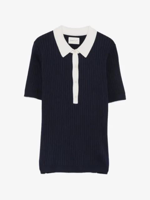 Gant playera tipo polo tejida de canalé