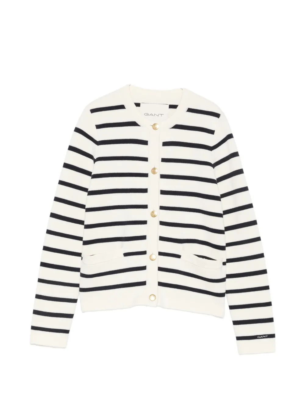 Gant striped button-up cardigan - Bianco
