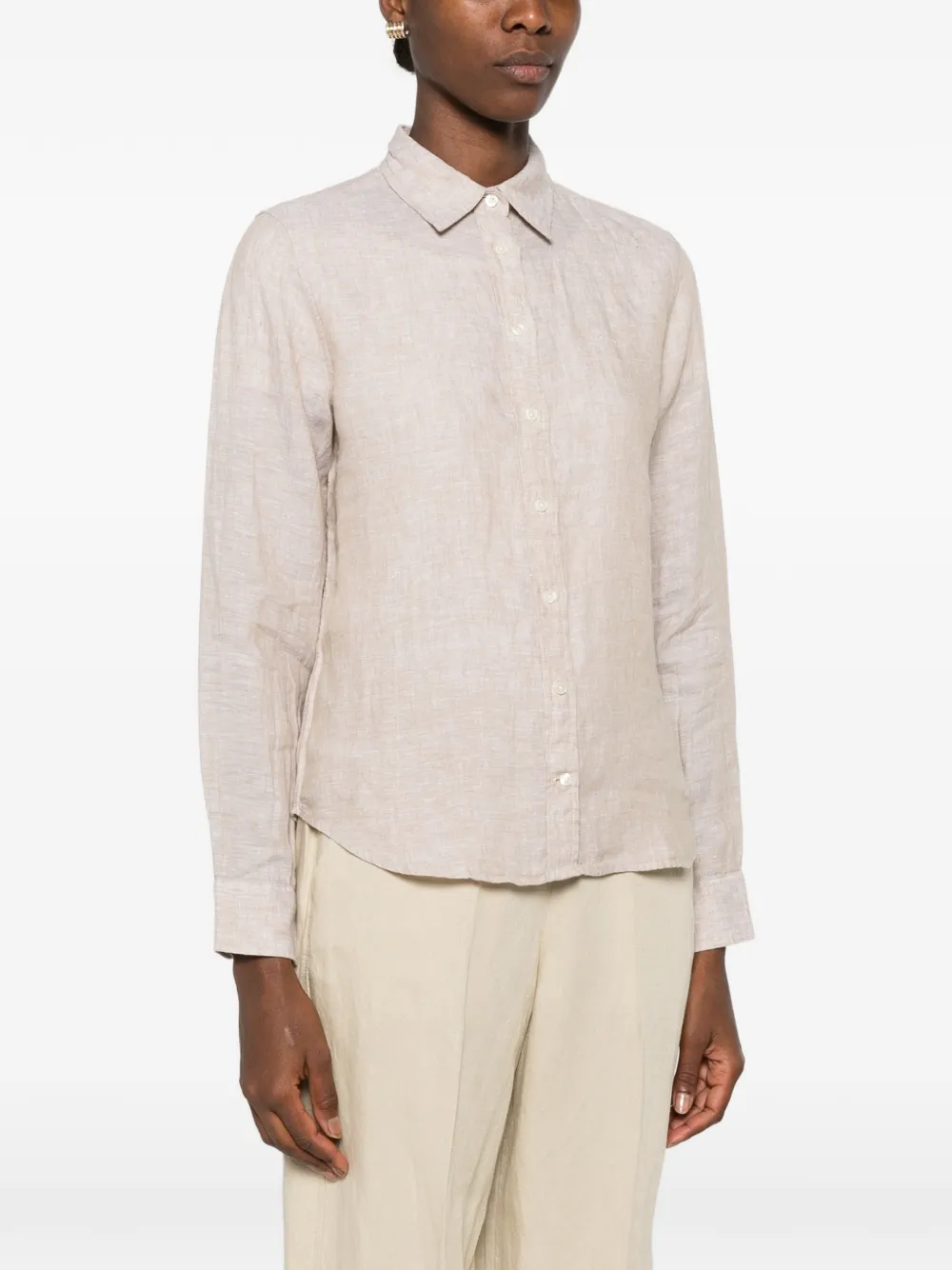 Gant Overhemd met lange mouwen Beige