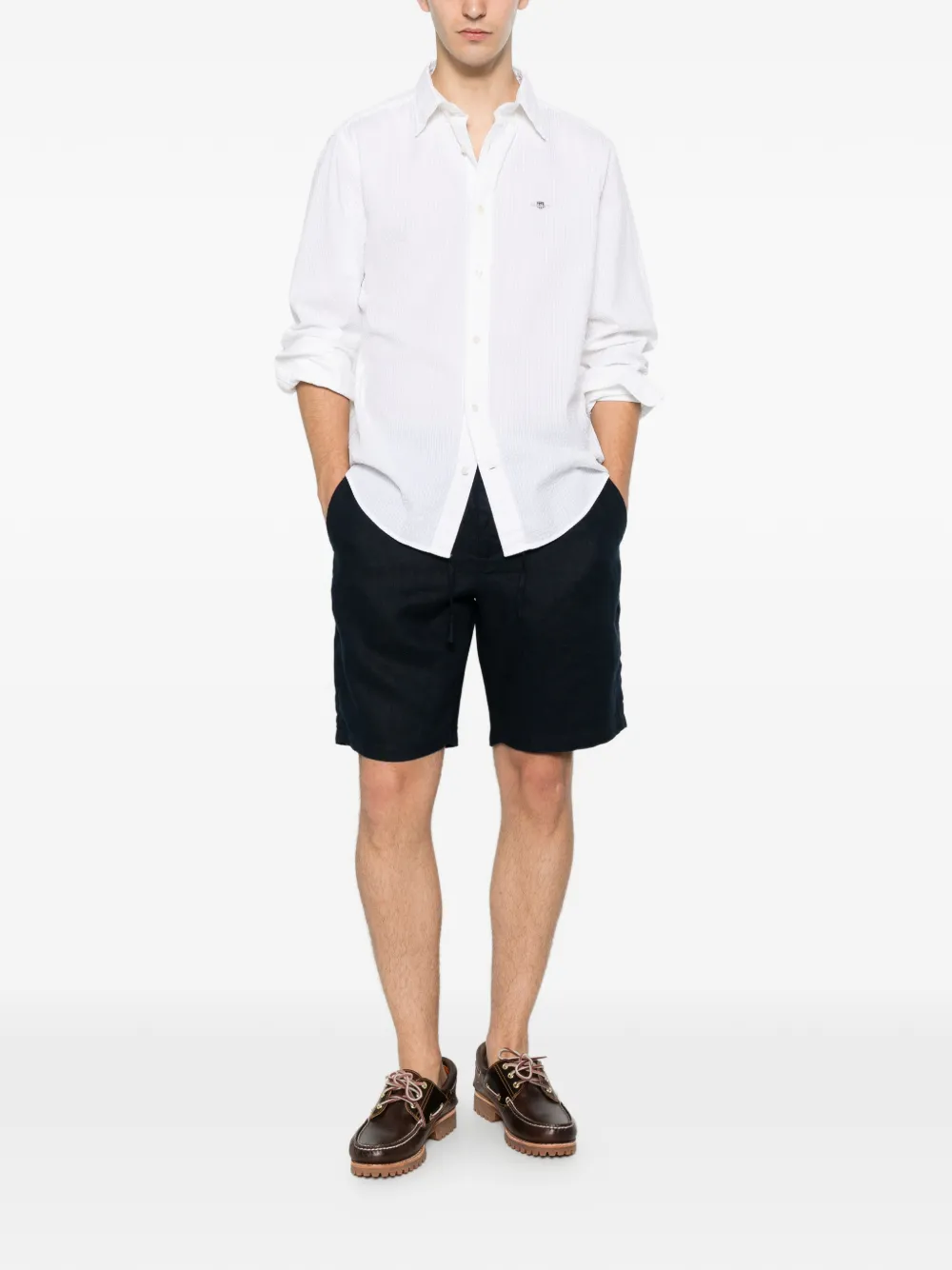 Gant Shorts met trekkoordtaille Blauw
