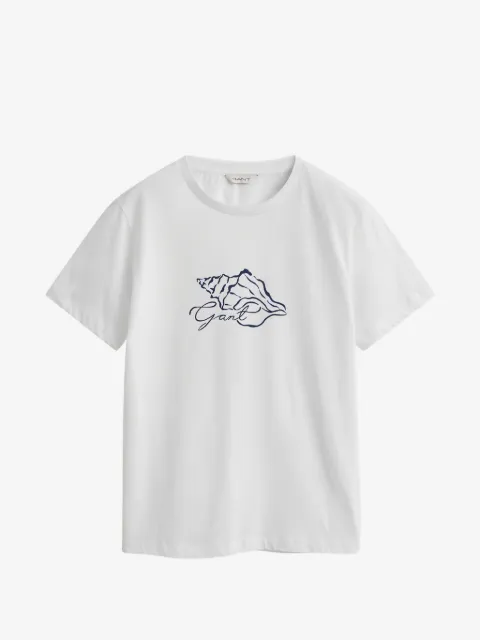 Gant playera con conchas de mar estampadas