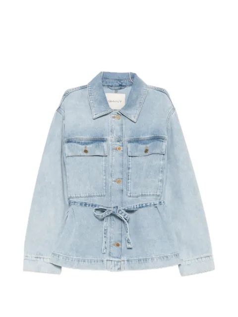Gant belted button-up denim jacket