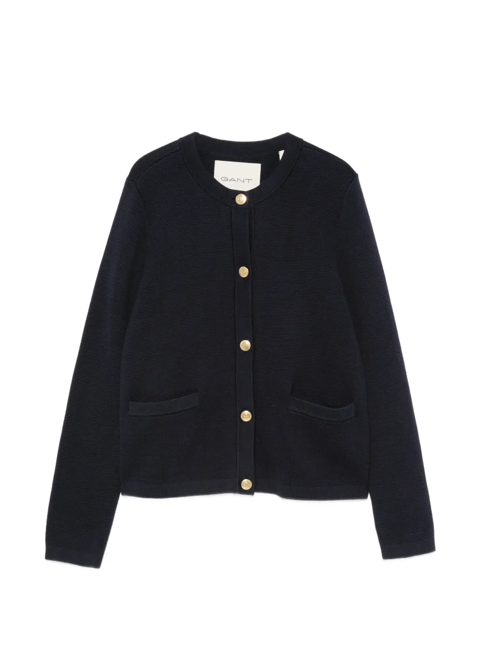 Gant logo-buttoned patch-pocket cardigan - Blu
