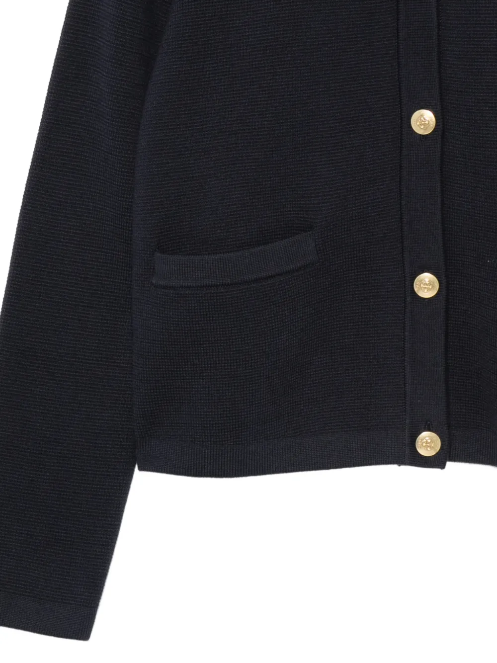  Gant Logo-buttoned Patch-pocket Cardigan - Bleu 