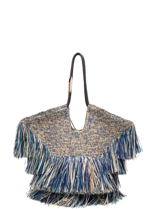 Zimmermann Goldentime Medium Fringe Tote in Neutrals