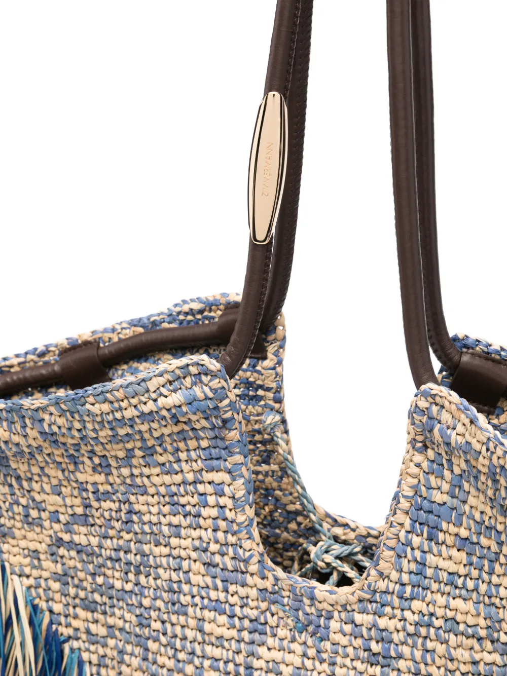 ZIMMERMANN Medium Goldentime shopper met franje Beige