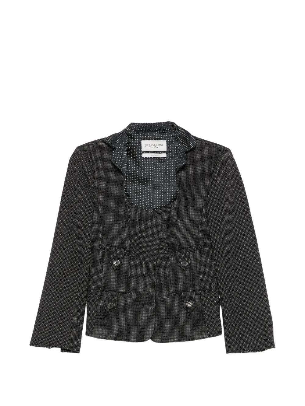 Saint Laurent Pre-Owned 2010s polka-dot skirt suit - Nero
