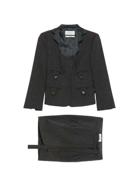 Saint Laurent Pre-Owned 2010s polka-dot skirt suit