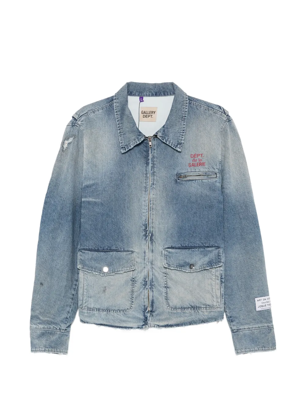 Gallery Dept. Faded-effect Denim Jacket In Blue