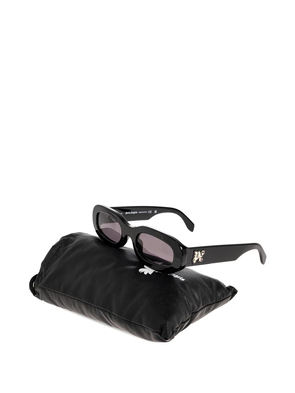 Palm Angels Eyewear Zonnebril met ovalen montuur Zwart